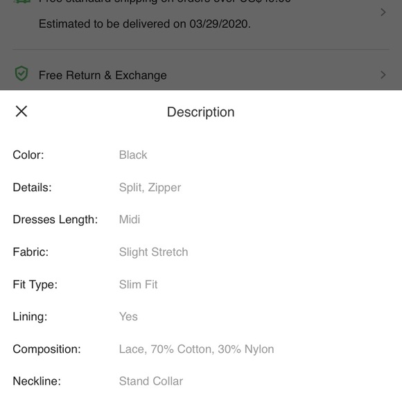 Slit Back Guipure Lace Bodycon Dress - Picture 6 of 7